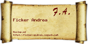 Ficker Andrea névjegykártya