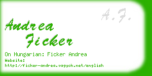 andrea ficker business card